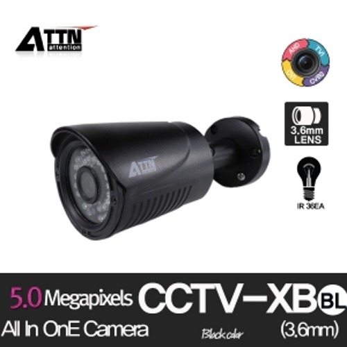 [ CCTV-XB ] 올인원 [500만화소] 적외선 뷸렛  3.6mm  소형 카메라 블랙